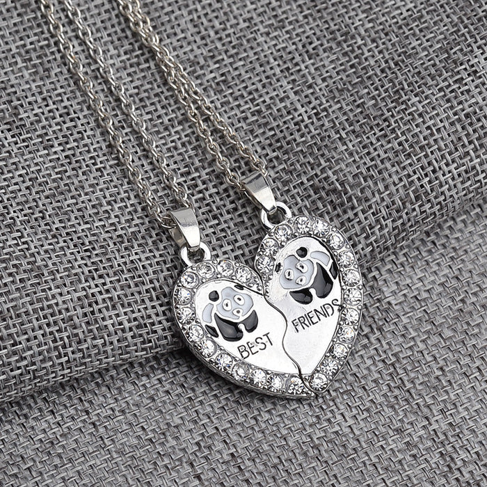 Jewelry WholesaleWholesale fashion best friends series panda Pendant Necklace JDC-NE-ZJ027 Necklaces 志嘉 %variant_option1% %variant_option2% %variant_option3%  Factory Price JoyasDeChina Joyas De China