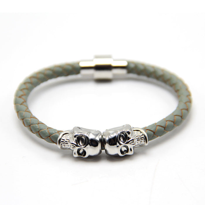 Wholesale Bracelet Leather Skull MOQ≥2 JDC-BT-ZiGe008