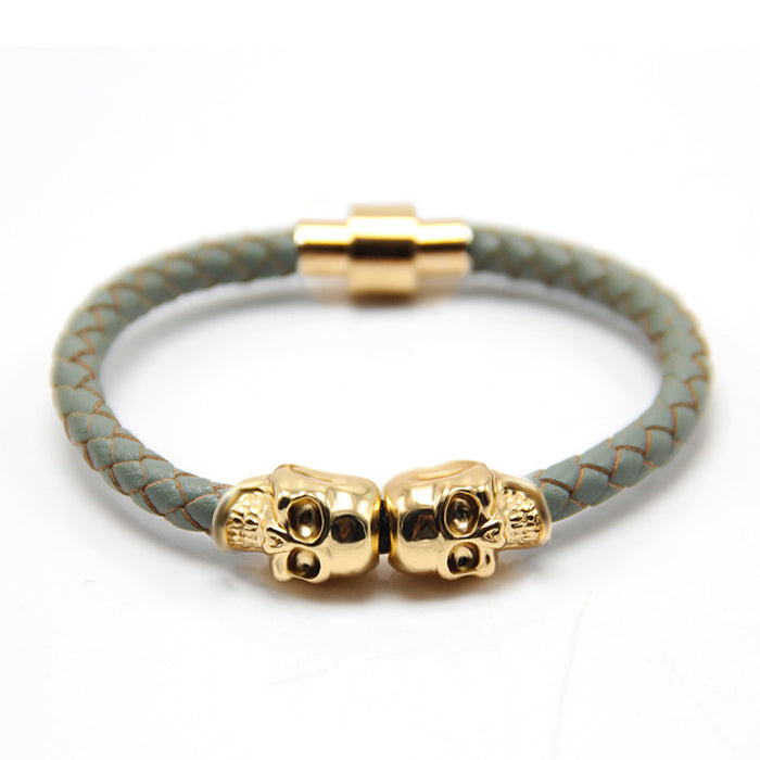 Wholesale Bracelet Leather Skull MOQ≥2 JDC-BT-ZiGe008