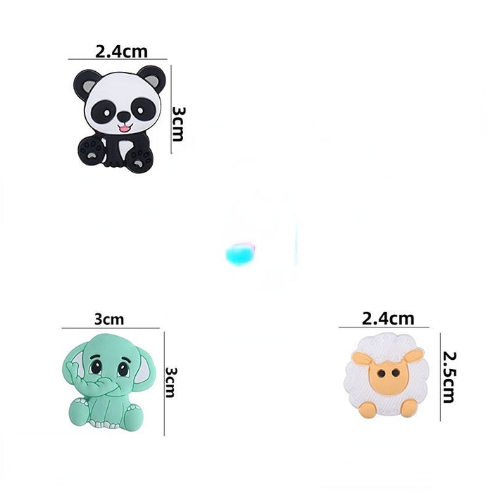 Wholesale 3CM Silicone Elephant Panda Sheep Beads JDC-BDS-Baoqin010