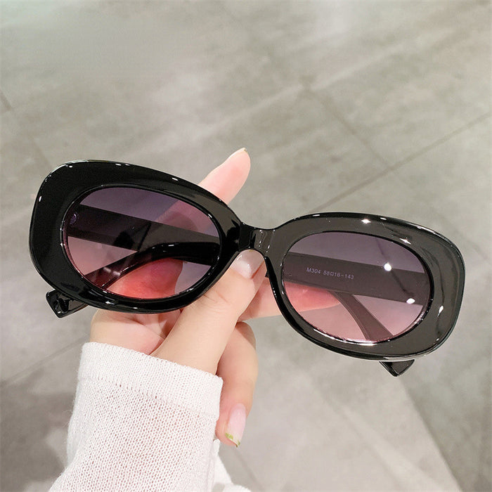 Wholesale Sunglasses AC Oval Gradient Ocean Sheet MOQ≥2 JDC-SG-JieT005