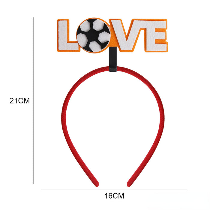 Wholesale Qatar World Cup Football Felt Cloth Plastic Decorative Headband JDC-HD-Zhouhao001