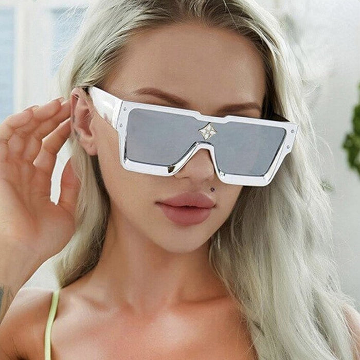 Wholesale Sunglasses PC Large Frame Star One Piece JDC-SG-YuX008