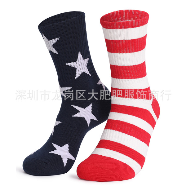 Wholesale socks American flag Independence Day holiday socks JDC-SK-DFF016