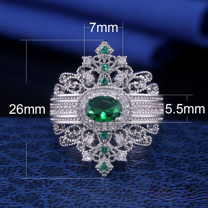 Jewelry WholesaleWholesale Palace Style Zircon Copper Ring MOQ≥2 JDC-RS-CaoS035 Rings 曹适 %variant_option1% %variant_option2% %variant_option3%  Factory Price JoyasDeChina Joyas De China