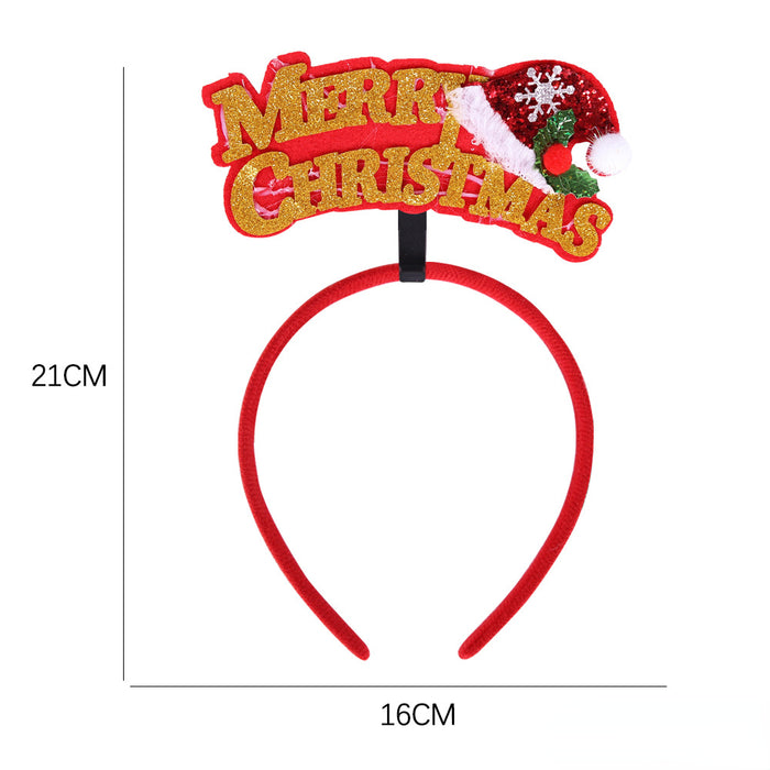 Wholesale Christmas Party Decoration Felt Cloth Plastic Headband JDC-HD-Zhouhao002