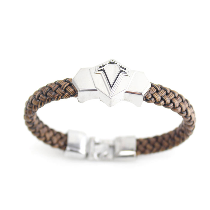 Wholesale Bracelet Braided Leather Zinc Alloy MOQ≥3 JDC-BT-QXue001