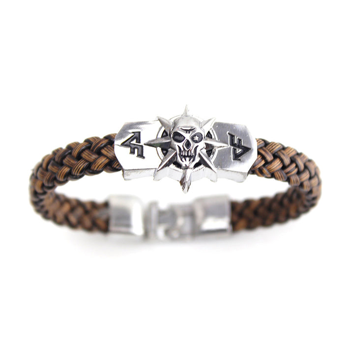 Wholesale Bracelet Braided Leather Zinc Alloy MOQ≥3 JDC-BT-QXue001