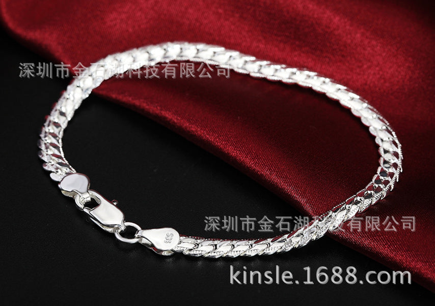 Wholesale Supply of DIY Silver Jewelry Fashion Exquisite Side Bracelet JDC-BT-JinSH001