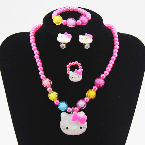 Jewelry WholesaleWholesale Girls Necklace Bracelet Four Piece KT Cat Jewelry Set MOQ≥3 JDC-NE-Shangd004 Necklaces 双德 %variant_option1% %variant_option2% %variant_option3%  Factory Price JoyasDeChina Joyas De China