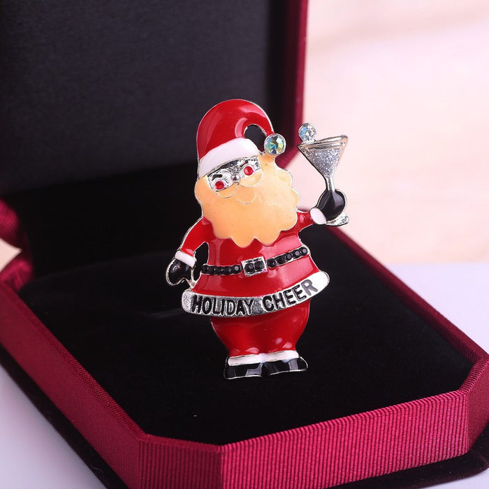 Wholesale Brooch Alloy Christmas Cute Penguin Collar Pin JDC-BC-MDD008