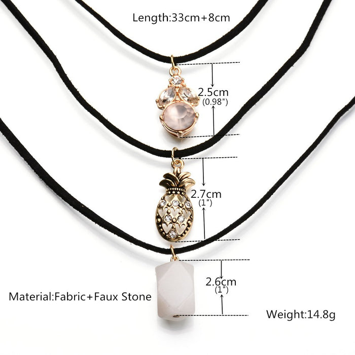 Jewelry WholesaleWholesale natural stone velvet belt choker multi-layer necklace JDC-NE-bq030 Necklaces 倍强 %variant_option1% %variant_option2% %variant_option3%  Factory Price JoyasDeChina Joyas De China