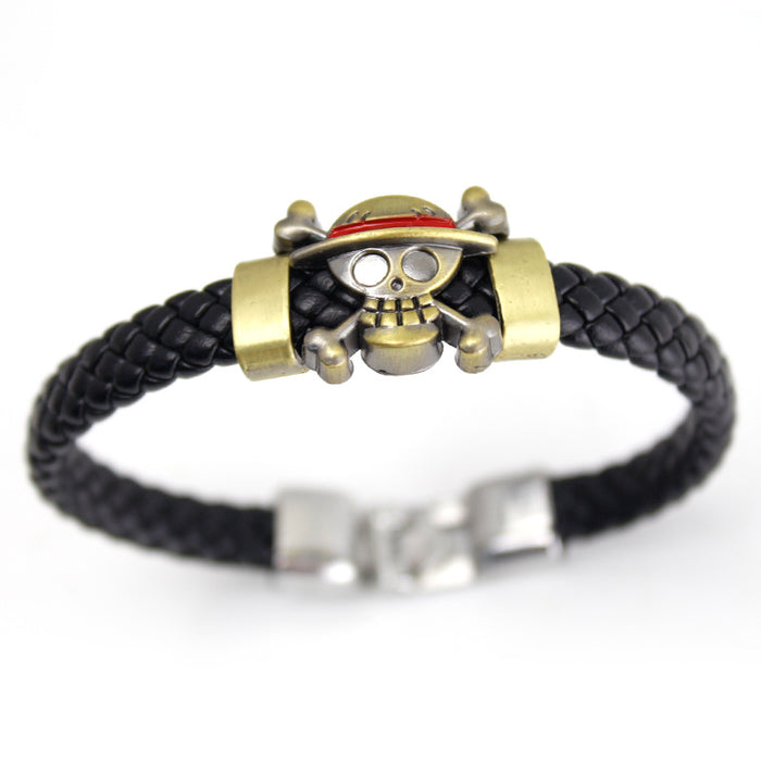 Wholesale Bracelet Braided Leather Zinc Alloy MOQ≥3 JDC-BT-QXue001