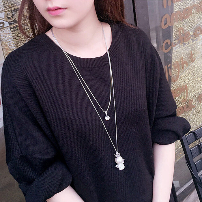 Wholesale pendant jewelry necklace gold long sweater chain accessories JDC-NE-tengZ001