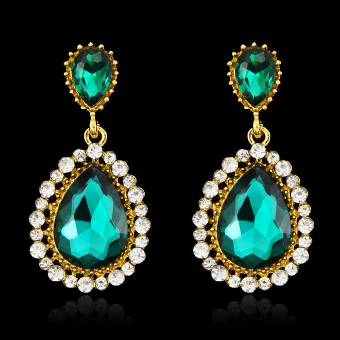 Jewelry WholesaleWholesale vintage crystal green long alloy earrings JDC-ES-GSDB048 Earrings 丹比华比 %variant_option1% %variant_option2% %variant_option3%  Factory Price JoyasDeChina Joyas De China