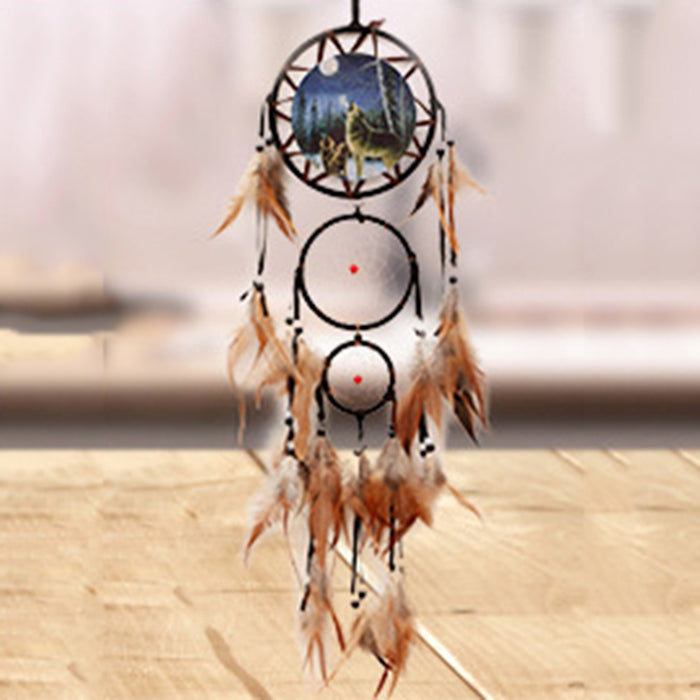 Wholesale Eagle Totem Oil Painting Dreamcatcher JDC-DC-LZ054