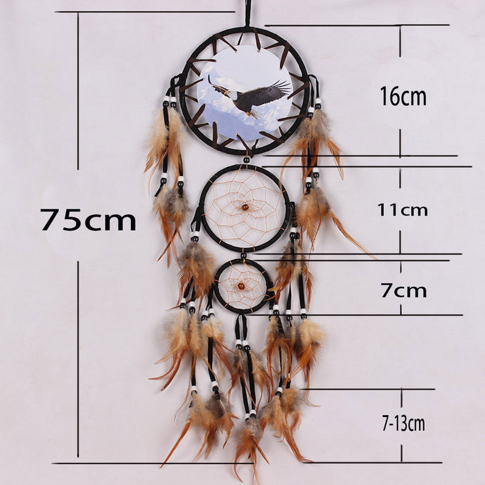 Wholesale Eagle Totem Oil Painting Dreamcatcher JDC-DC-LZ054