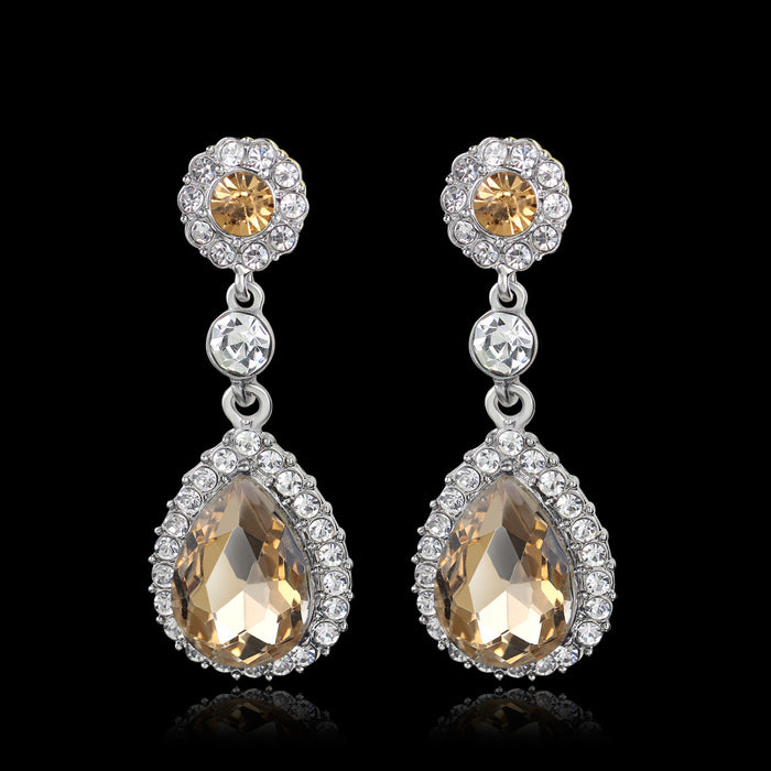 Jewelry WholesaleWholesale glass rhinestone alloy earrings JDC-ES-GSDB006 Earrings 丹比华比 %variant_option1% %variant_option2% %variant_option3%  Factory Price JoyasDeChina Joyas De China