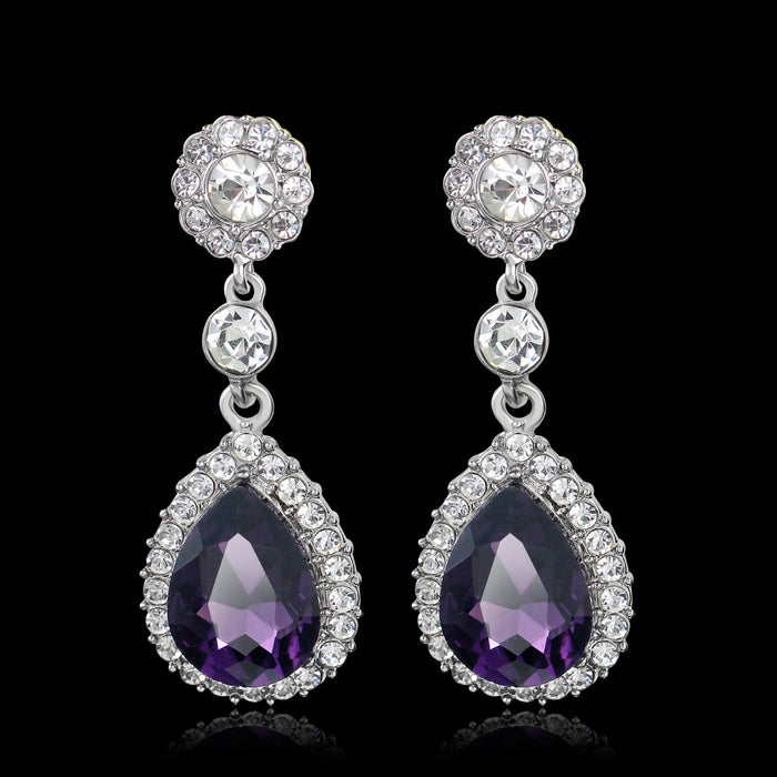 Jewelry WholesaleWholesale glass rhinestone alloy earrings JDC-ES-GSDB006 Earrings 丹比华比 %variant_option1% %variant_option2% %variant_option3%  Factory Price JoyasDeChina Joyas De China