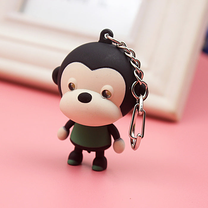 Wholesale Cartoon Resin Sound Lighting Keychain (M) JDC-KC-ManM018