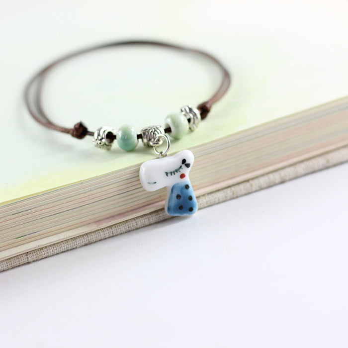 Jewelry WholesaleWholesale ceramic cartoon foot chain JDC-AS-Yt004 Anklet 广添源 %variant_option1% %variant_option2% %variant_option3%  Factory Price JoyasDeChina Joyas De China