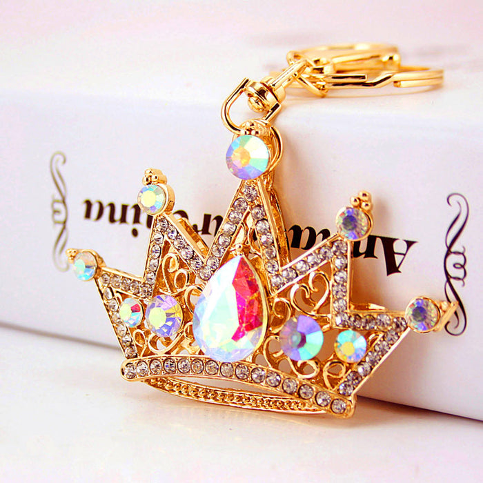 Wholesale fashion creative diamond crown shape car key chain JDC-KC-KuX003