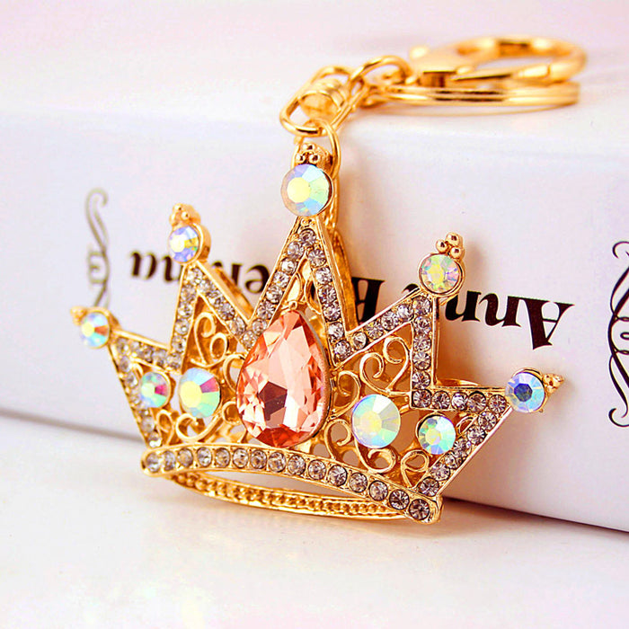 Wholesale fashion creative diamond crown shape car key chain JDC-KC-KuX003