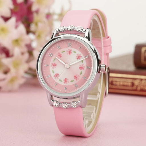 Jewelry WholesaleWholesale Kids Leather Waterproof Quartz Watch JDC-WH-Qiqi002 Watch 琪琪 %variant_option1% %variant_option2% %variant_option3%  Factory Price JoyasDeChina Joyas De China