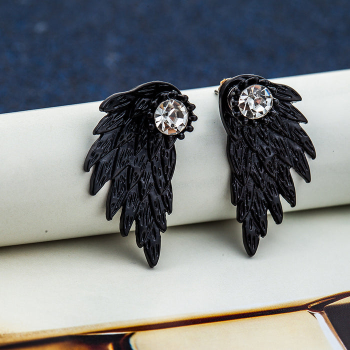 Jewelry WholesaleWholesale Wings Alloy Piercing Stud Earrings JDC-ES-D004 Piercings 晴雯 %variant_option1% %variant_option2% %variant_option3%  Factory Price JoyasDeChina Joyas De China