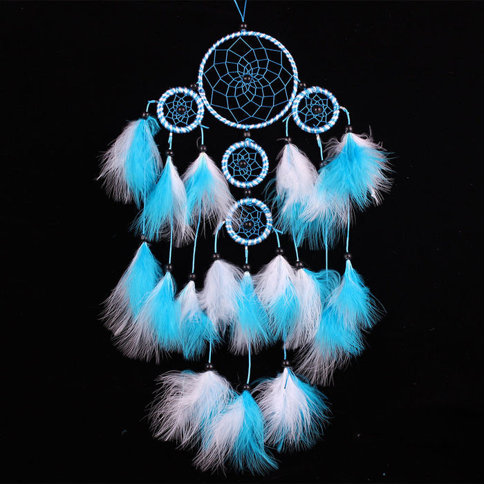 Wholesale Two Tone Fleece Five Ring Dreamcatcher JDC-DC-LZ059