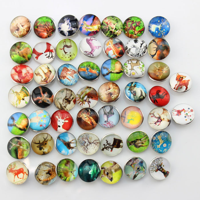 Jewelry WholesaleWholesale Random 18mm Glass Noosa DIY Snap Button Jewelry MOQ≥2 JDC-DIY-ShangC004 DIY 尚彩 %variant_option1% %variant_option2% %variant_option3%  Factory Price JoyasDeChina Joyas De China