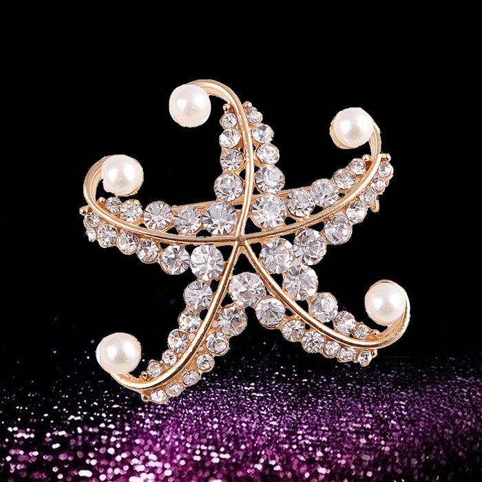 Wholesale Pearl Swan Rhinestone Flower Brooch JDC-BC-LanH002