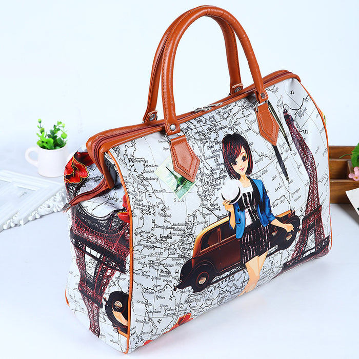 Wholesale Handbag PU Printing Large Capacity Waterproof Random MOQ≥3 JDC-HB-liangd001