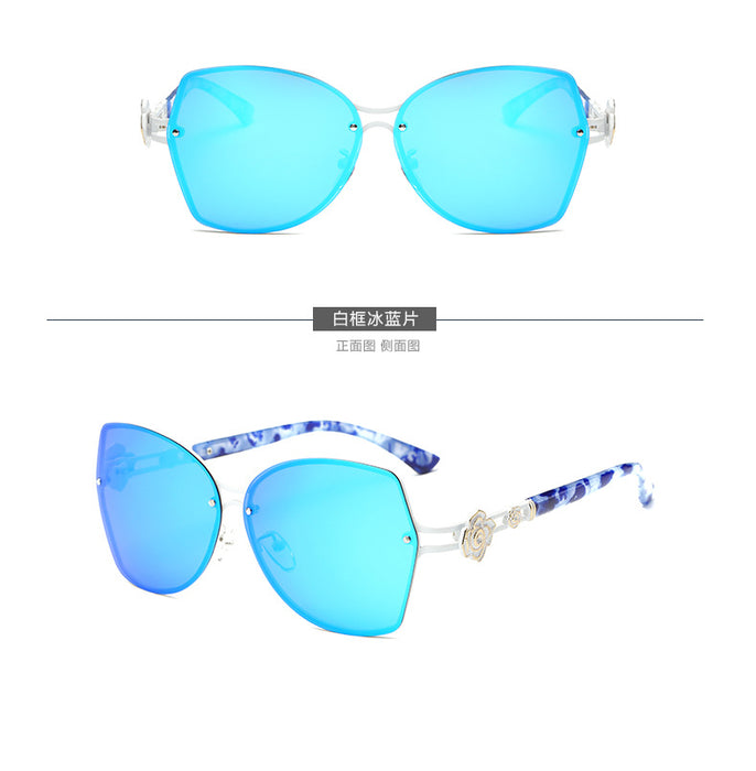 Wholesale Ladies Polarized Sunglasses Two Tone Pattern Driving Mirror Glasses JDC-SG-GaoD012