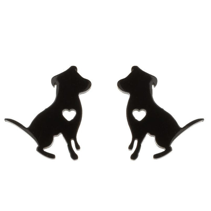 Wholesale Dog Love Stainless Steel Earrings JDC-ES-SS009