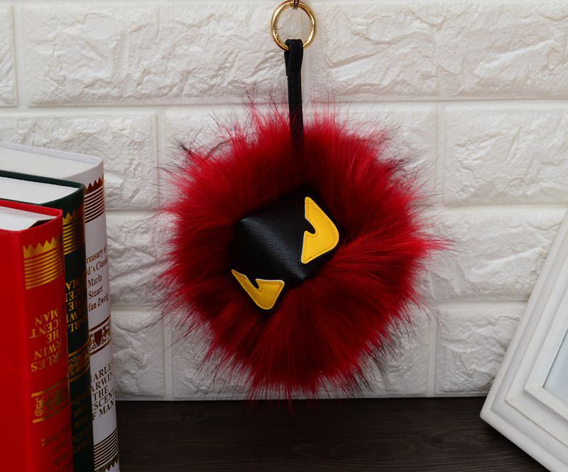 Wholesale Little Devil Hairball Faux Fur Keychain (F) JDC-KC-JXi007