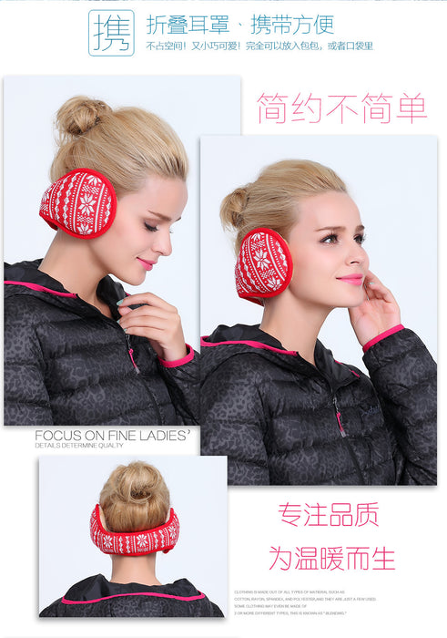 Wholesale Earmuffs Plush Back Wear Warm Knitted JDC-EF-JinML001