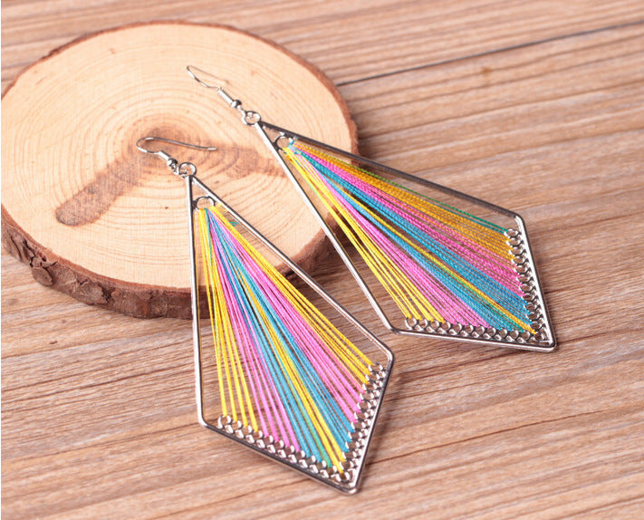 Wholesale Cyan Handmade Ethnic Style Earrings JDC-ES-dir002