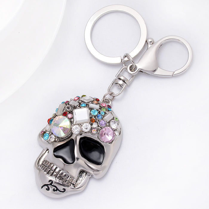 Jewelry WholesaleWholesale creative diamond skull metal keychain MOQ≥2 JDC-KC-CH038 Keychains 晨晖 %variant_option1% %variant_option2% %variant_option3%  Factory Price JoyasDeChina Joyas De China