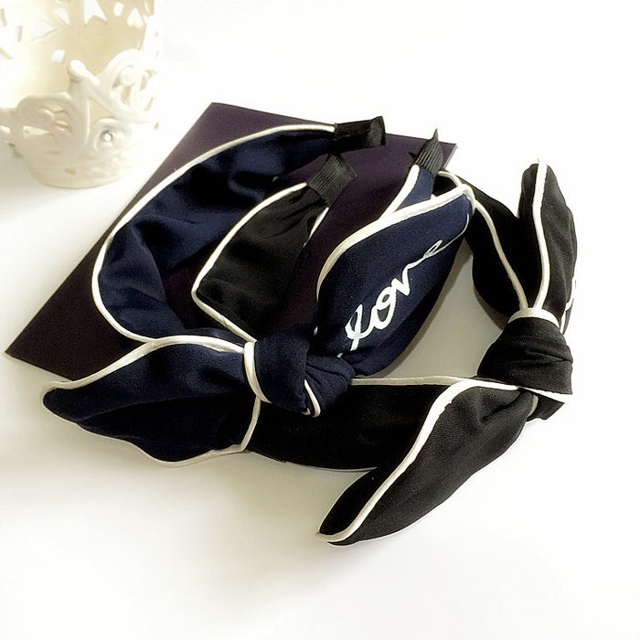 Wholesale Headband cloth bow love headband JDC-HD-TianRui001