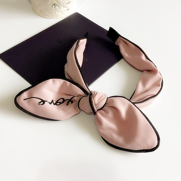 Wholesale Headband cloth bow love headband JDC-HD-TianRui001