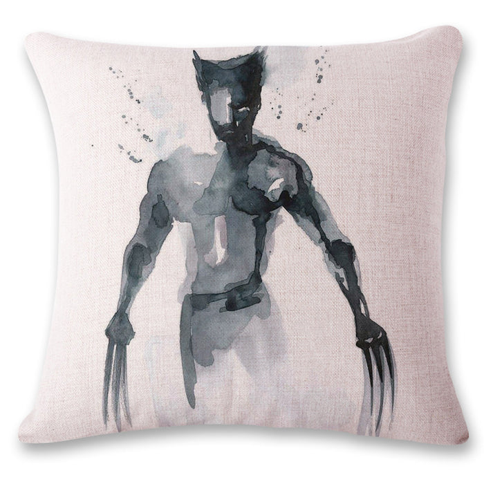 Wholesale Watercolor Superhero Linen Pillow Sofa Cushion JDC-PW-Huashui003