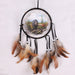 Jewelry WholesaleWholesale Indian Feather ABS Circle Wolf Totem Oil Painting Dreamcatcher MOQ≥2 JDC-DC-MengS017 Dreamcatcher 萌颂 %variant_option1% %variant_option2% %variant_option3%  Factory Price JoyasDeChina Joyas De China