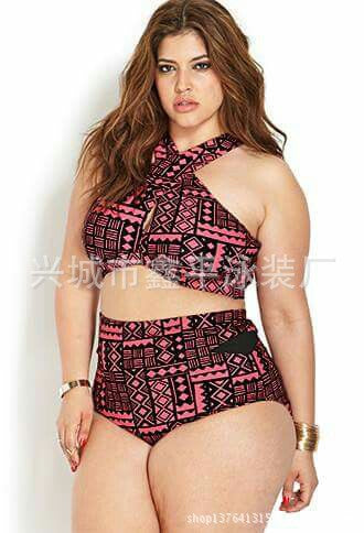 Wholesale plus fertilizer plus swimsuit high waist bikini swimsuit JDC-SW-XTai004