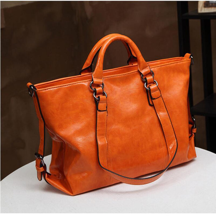 Wholesale Shoulder Bag PU Oil Wax Leather Simple Handheld Diagonal Cross JDC-SD-Sijie002