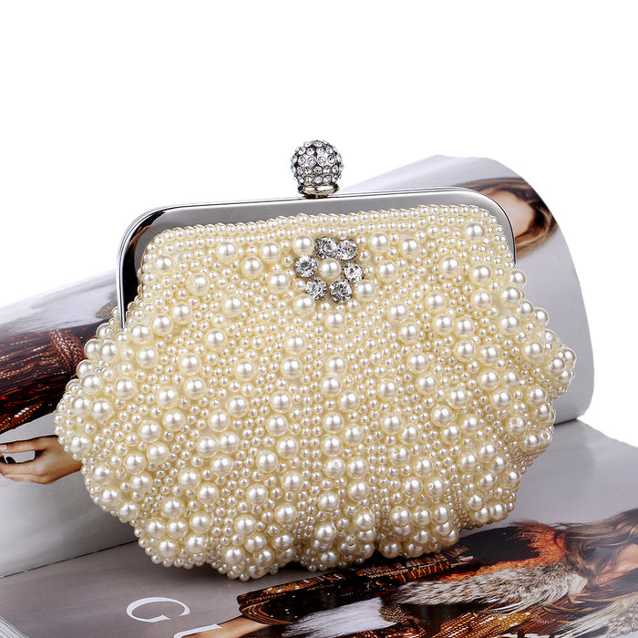 Wholesale Pearl Embroidered Dinner Bags Women's Fashion Pearl Banquet Bags JDC-HB-YMi001