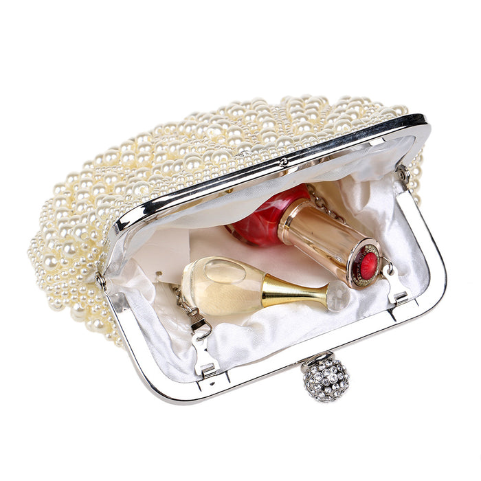 Wholesale Pearl Embroidered Dinner Bags Women's Fashion Pearl Banquet Bags JDC-HB-YMi001