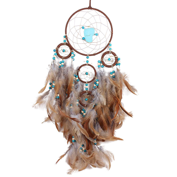 Jewelry WholesaleWholesale Indian Feather ABS Loop Polyester Wire Dreamcatcher MOQ≥2 JDC-DC-MengS018 Dreamcatcher 萌颂 %variant_option1% %variant_option2% %variant_option3%  Factory Price JoyasDeChina Joyas De China