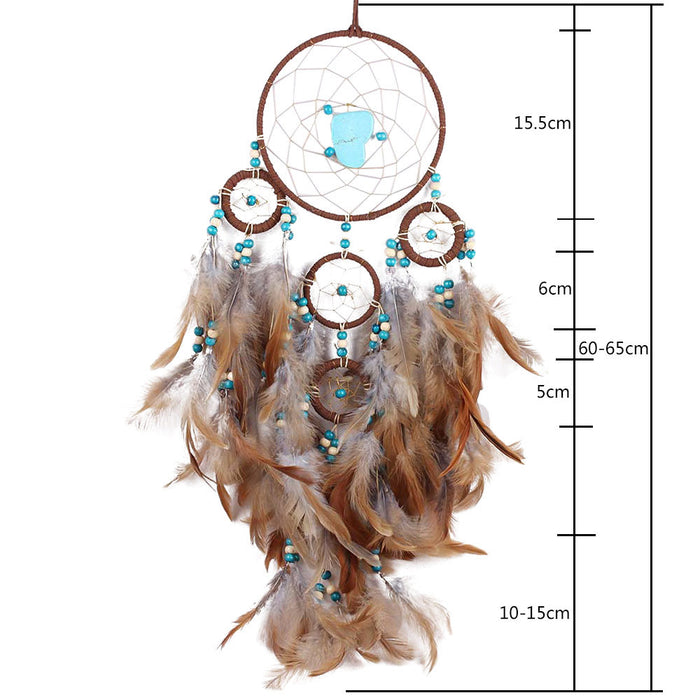 Jewelry WholesaleWholesale Indian Feather ABS Loop Polyester Wire Dreamcatcher MOQ≥2 JDC-DC-MengS018 Dreamcatcher 萌颂 %variant_option1% %variant_option2% %variant_option3%  Factory Price JoyasDeChina Joyas De China