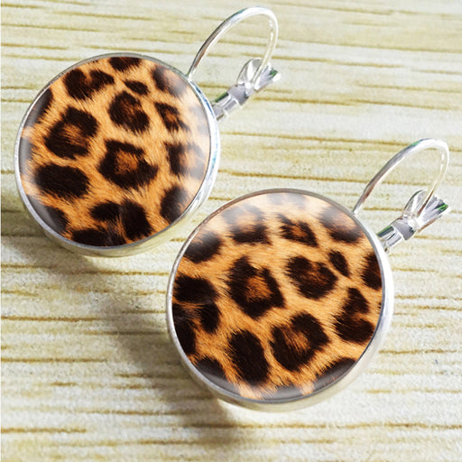 Jewelry WholesaleWholesale Leopard Print Time Stone Ear Hooks Leopard Print Set MOQ≥2 JDC-ES-Fangt004 Earrings 芳拓 %variant_option1% %variant_option2% %variant_option3%  Factory Price JoyasDeChina Joyas De China